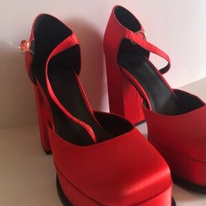 H&M Vibrant Red Platform Shoes